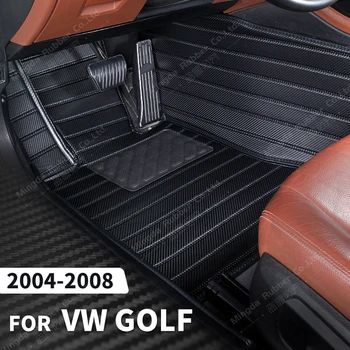Özel Karbon Fiber tarzı Paspaslar VW Volkswagen Golf 2004-2008 İçin 05 06 07 Ayak Halı Kapak Otomobil İç Aksesuarları