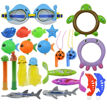 Dalış oyuncak seti Güvenli Sualtı Eğlence İçin Çeşitli Aile Oyunları İçin ABS Renkli Yüzme Havuzu Atmak Ve toksik Olmayan