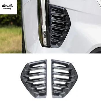 2 adet / grup Araba Sticker ABS Karbon Fiber Tahıl Ön Sis Lambaları Dekorasyon Kapak İçin 2018 Cadillac XT4 Araba Aksesuarları