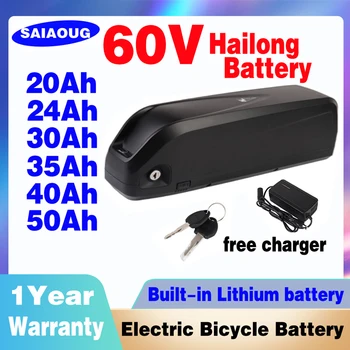 Orijinal EBike Pil 21700 18650 Lityum Pil Hailong 72V 60V 50 Ah 48V 36V elektrikli bisiklet batarya paketi için 250W-3000W