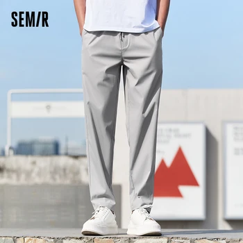 Semır rahat pantolon Erkekler İçin 2023 Yaz Yeni Yüksek Sokak İnce Kırpılmış Pantolon Erkekler İçin Kore Modası
