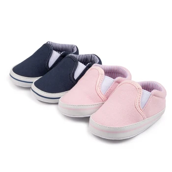 Bebek Rahat kanvas ayakkabılar kaymaz Yumuşak Erkek Bebek Kız Sneakers Yenidoğan Sığ Ağız İlk Yürüyüşe Bebek bebek ayakkabısı