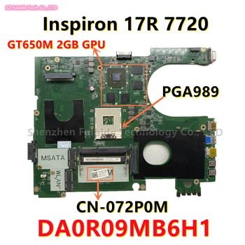 DA0R09MB6H1 DA0R09MB6H3 dell 17R N7720 7720 Laptop Anakart GT650M 2GB GPU 2D / 3D Sürümü HM77 DDR3 CN-0MPT5M CN-072P0M