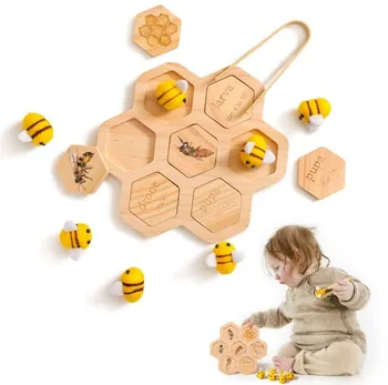 Montessori Hayvan Yaşam Döngüsü Kurulu çocuk oyuncakları Öğretim Yardımcıları Arı Kovanı Büyüme Döngüsü Model Seti okul öncesi bilişsel Sıkma Oyuncaklar