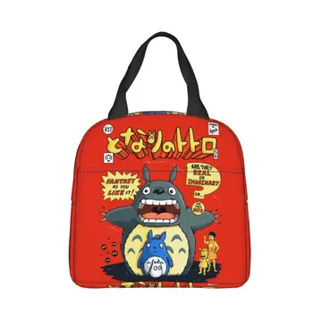 İnanılmaz Komşum Yalıtımlı Öğle Yemeği çantaları Soğutucu Çanta Kullanımlık Totoro Sızdırmaz Tote bento yemek kutusu Kılıfı Çalışma Açık
