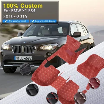 Araba Paspaslar BMW X1 E84 2010~2015 Deri Lüks Mat Koruyucu Ped Halı Kapakları Halı Oto İç Parçaları Araba Aksesuarları