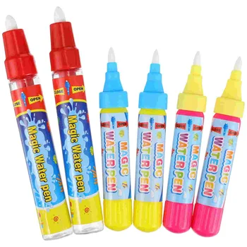 6 Adet Su Kalemler Su Grafiti Boyama Kalemler Yedek Su Çizim İşaretleyiciler Kalemler Toddlers Çocuklar için Çocuk