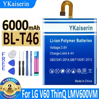 6000mAh YKaiserin Pil Yeni BL-T46 Pil için LG V60 ThinQ LMV600VM V600VM V600QM5 Telefonu Batteria Batterij + Takip Numarası
