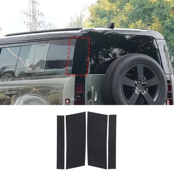 Land Rover Defender 90 için 110 130 2020-2023 PVC Siyah Araba Bagaj Kapağı Merkezi sütun Trim sticker Araba Aksesuarları