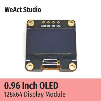WeAct 0.96 İnç OLED IIC Ekran Modülü 128X64 I2C SSD1306 12864 LCD ekran panosu Beyaz Mavi Altın Lavabo Yüksek Kalite