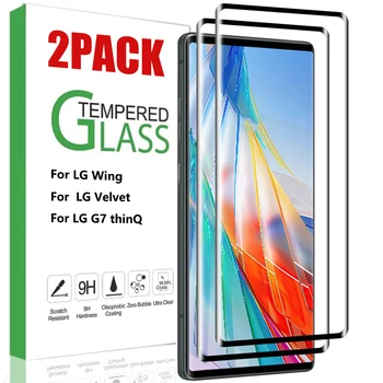 Tam Kapak Temperli Cam Filmi LG Kanat/ Kadife / G7 thinQ Clear Ekran Koruyucu 3D Kavisli Anti-scratch Cam LG Kanat 5G