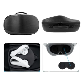 Klasik Tarzı Sert Kutu Pico 4 VR Kulaklık Çantası Saklama Torbaları Kılıfları VR Gözlük Seyahat Kapak Tutucu Aksesuarları