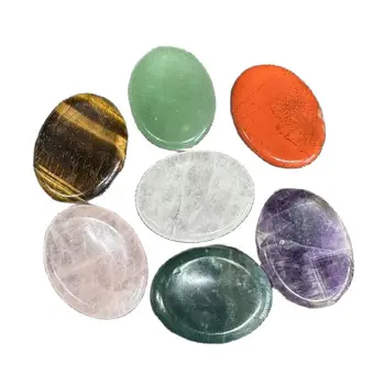 Şifa taşları Oyma Doğal Renkli Karışık Kuvars Kristal Yedi Çakra stres taşı Takı Kristalleri Odası Dekor İçin