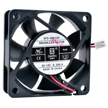 Yeni EFS-06D12H 6cm 60mm fan 60x60x20mm DC12V 0.20 A 2pin soğutma fanı güç kaynağı için