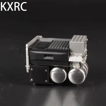 KXRC Metal Yükseltme Pil Kutusu Gaz Tankı Aksesuarları için 1/14 Tamiya RC Kamyon Römork Damperli Volvo FH12 FH16 DIY Parçaları