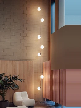 Kısılabilir LED ev Dekor DIY tekstil kemer cam kabarcık asılı lambalar kolye ışık süspansiyon armatür Lampen oturma odası için