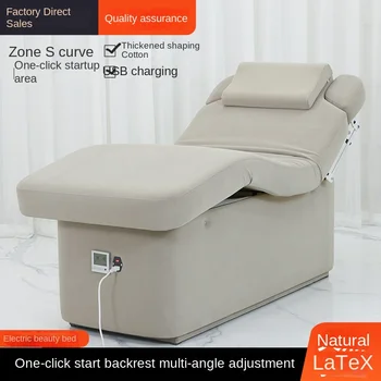 Elektrikli güzellik yatağı güzellik salonu özel sabit sıcaklık ısıtma masaj koltuğu Spa çok fonksiyonlu