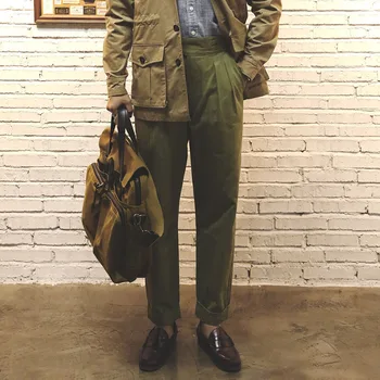 CK-0006 Erkek Pamuk Yüksek Kaliteli Rahat Askeri Şık Pantolon Erkek Vintage Gurkha Pantolon Boyutu 28-42