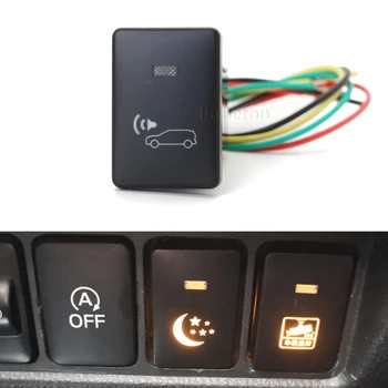 Toyota PRADO Aksesuarları için Araba Turuncu led ışık Hoparlör Boynuz Ses basmalı düğme anahtarı Tel ile