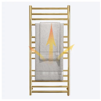 Altın Elektrikli ısıtmalı havlu askısı Gizli / Açık Teller Isıtma Havlu Askısı Paslanmaz Çelik Havlu İsıtıcı banyo havlusu Kurutma makinesi
