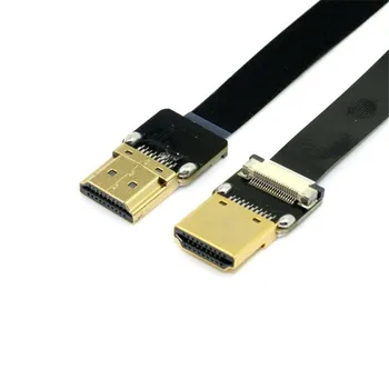 FPV HDMI uyumlu Tip A Erkek HDMI uyumlu Erkek HDTV FPC Düz Kablo Multicopter hava Fotoğrafçılığı için 5cm-80cm