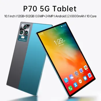 2023 Küresel Orijinal HD 12 İnç Tablet Bilgisayar Android 12 Snapdragon 870 Destekler Çift SIM Kart 5G Wifi 12GB 512GB Tablet PC