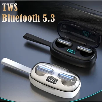 2023 YENİ Bluetooth 5.3 Kulaklık Mi Mic İle kablosuz kulaklıklar HiFi Stereo Gürültü Azaltma Spor Su Geçirmez Kulaklık TWS En İyi