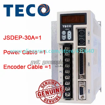 Orijinal TECO 1 KW Servo Motor Sürücü JSDEP-30A 220V Güç ve Kodlayıcı Kablosu ile Teco Servo Motor için JSMA-MB10ABK01 MA10ABKB01