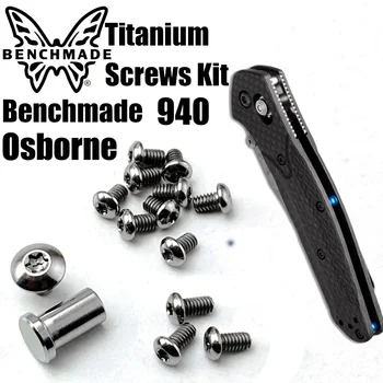 1 Tam Set Custom Made Titanyum Alaşımlı Benchmade 940 Osborne bıçak sapı Vidalar Doğrudan Fit Mili Cep Katlanır EDC DIY Parçaları