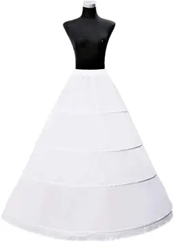 Şehvetli Görünümlü Fantezi Yapışkan kadın 4-Hoop A-Line Kat Uzunluk Düğün Balo Petticoat Jüpon Kabarık Etek