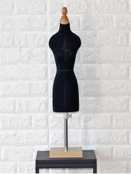 Siyah 1/4 kadın elbisesi formu manken dikiş Elbise Modeli, Busto Elbiseler Formu Stand1: 4 Ölçekli Jersey Büstü Pin 1 adet C760F