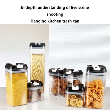 7 Adet Saklama Kutuları Şeffaf Gıda Konteyner Plastik Kavanozlar Organizasyon