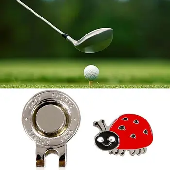 Golfçü için golf vuruş Hizalama Manyetik Top Pozisyon İşareti Manyetik şapka iğnesi s Golf şapka iğnesi s Salyangoz Golf şapka tokası
