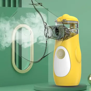 Sessiz Örgü El Nebulizatör Astım Inhaler Atomizer Mini Taşınabilir Nebulizatör Nemlendirici Çocuk Yetişkin Sağlık nebulizador