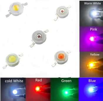 50X3 W yüksek güç ışık yayan diyot Led çip SMD ışık boncuk yayıcı beyaz kırmızı yeşil mavi sarı ampul diyot lambası 120 derece