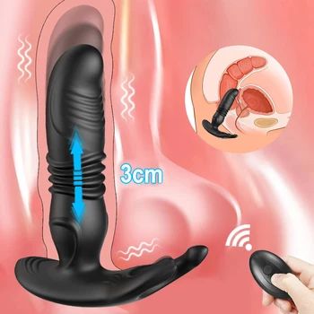 Kablosuz Teleskopik prostat masaj aleti Erkekler İçin Anal Yapay Penis Vibratör Horoz Kilit Erkek Masturbator Buttplug Yetişkin Seks Oyuncakları Kadınlar İçin