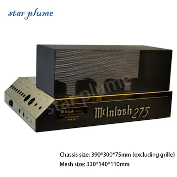 (390*300*75mm) McIntosh Mc275 Titanyum Ayna Paslanmaz Çelik güç amplifikatörü Durumda Vakum tüp amplifikatör Şasi Kabuğu DIY Kutusu