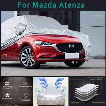 Mazda Atenza için 210T Tam Araba Kapakları Açık Güneş uv koruma Toz Yağmur Kar Koruyucu Otomatik Koruyucu kapak