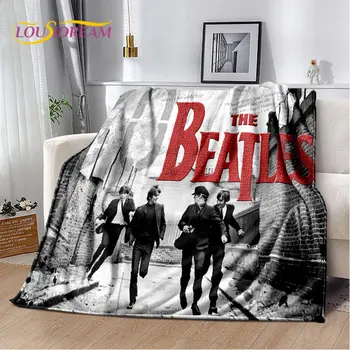 3D B-Beatles Kaya Standı Yumuşak Peluş Battaniye, Flanel Battaniye Atmak Battaniye Oturma Odası Yatak Odası Yatak Kanepe piknik örtüsü Bettdecke