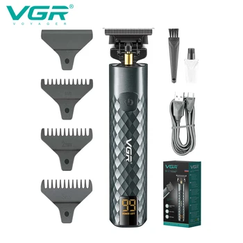 VGR Saç Kesme Makinesi T9 Saç Kesme Makinesi Elektrikli Saç Düzeltici Akülü Saç Kesimi Makinesi Kel Kafa Berber Makası Erkekler için V-077