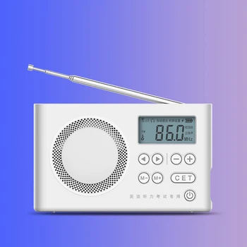 LED Ekranlı Taşınabilir FM Radyo Mini Hoparlör 3.5 mm Kulaklık Jakı Desteği Otomatik Arama / Mağaza İstasyonu 50-108MHZ