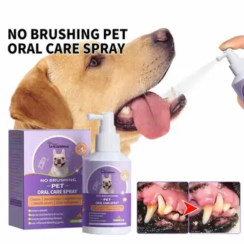 50 ml Köpek Ağız Taze Sprey Koku Ortadan Kaldırarak Doğal Maddeler Yavru Nefes Sprey Evcil Ağız Bakımı Kediler Deodorant Evcil Malzemeleri
