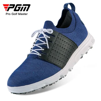 PGM Erkek golf ayakkabıları Ultra Hafif Örgü Spor Ayakkabı Uçan Dokuma Golf Spor ayakkabı Adam Kaymaz Sivri Eğitmenler Artı Boyutu XZ183