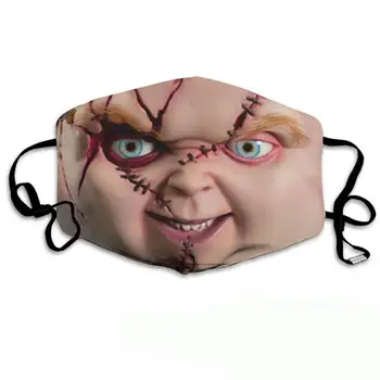 korku filmi Tıknaz Yüz Maskesi 3D Baskılı Kullanımlık Rüzgar Geçirmez Toz Geçirmez Maskeleri Unisex Yetişkin / çocuk Cadılar Bayramı Cosplay maskeleri KZ-008