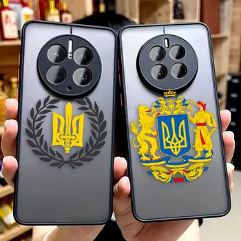 Mat telefon kılıfı için Huawei P50 P40 P30 P20 MATE 40 30 20 PRO artı Y7P Y8P Y9 Kılıf Funda Kabuk Amblemi En Tlag Ukrayna