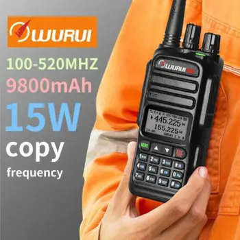 Wuruı UV83 walkie talkie walkie 100-520MHZ çift bantlı telsiz iki yönlü telsiz amatör cihazlar uhf vhf iletişimci uzun menzilli avcılık için