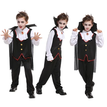 Erkek Cadılar Bayramı Vampir Cosplay Kostümleri Çocuklar için Karnaval Fantezi parti elbisesi Giyim