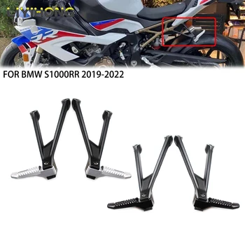 Motosiklet Siyah Krom Arka Ayak Kazıklar Pedalı Footrest BMW M1000RR 2020-2022 S1000RR 2019-2022 2020 2021 Aksesuarları