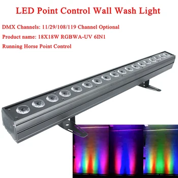 YENİ 18x18w RGBWA + UV 6In1 LED kapalı LED duvar yıkayıcı ışık koşu at nokta kontrol DMX512 iyi etkisi disko parti DJ Ekipmanları