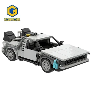 Gobricks MOC Mini DeLorean DMC - 12 Araba Tuğla Oyuncaklar Geri Gelecek Makinesi DIY oyuncak inşaat blokları Çocuklar için Hediye Seti